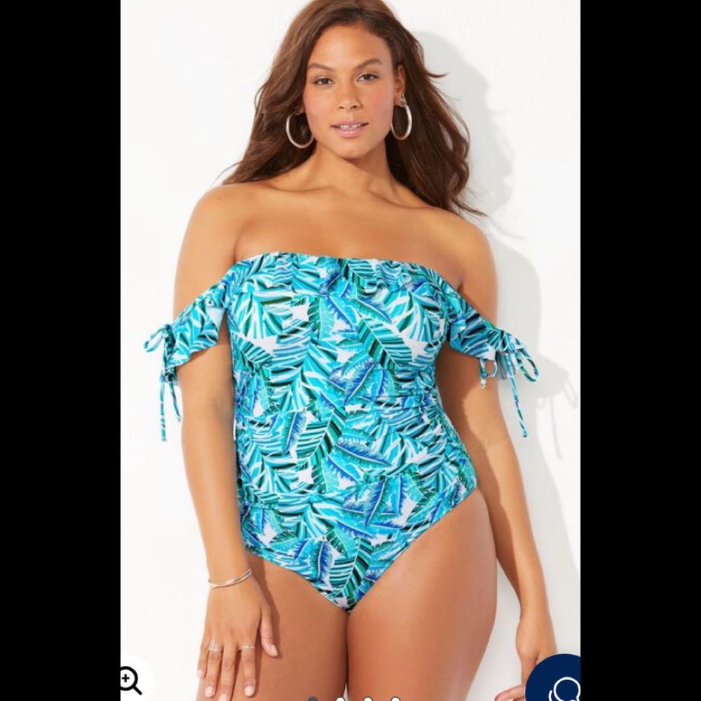 Ruffle floral one piece